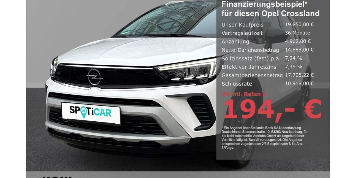 Opel Crossland (X) 19.300 km 18.890 &euro; Aachen 52078