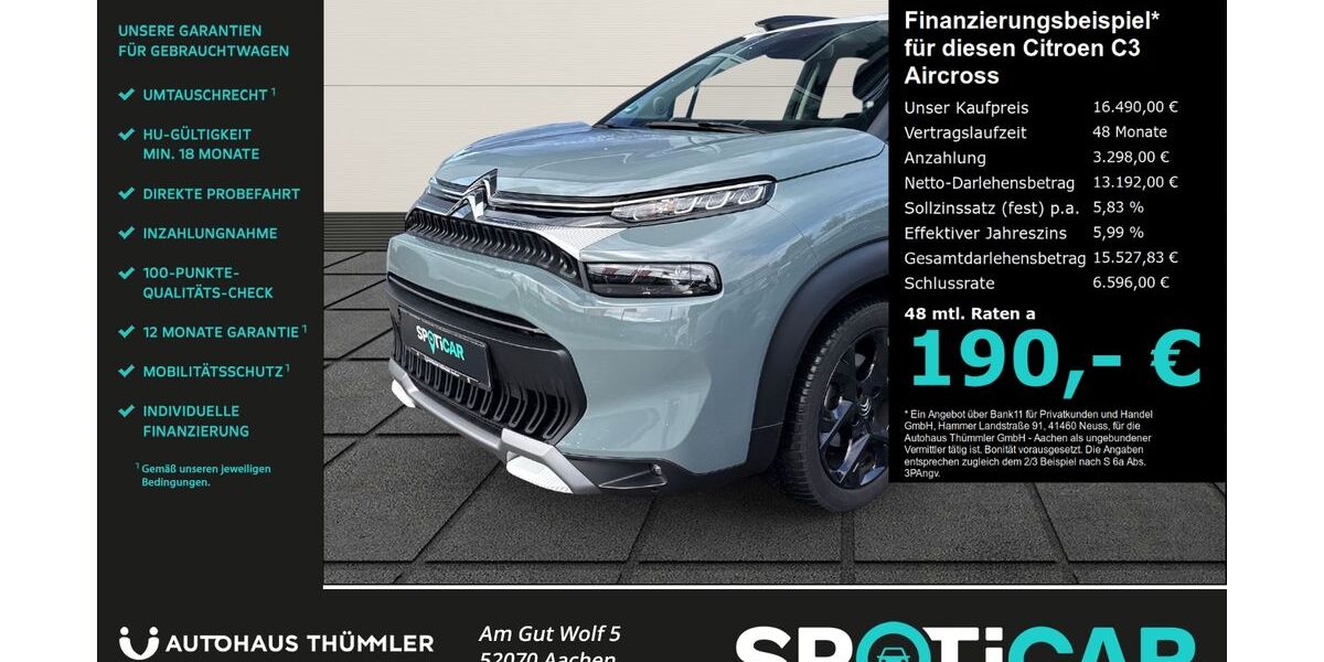 Citroen C3 Aircross 20.982 km 16.390 &euro; Aachen 52070