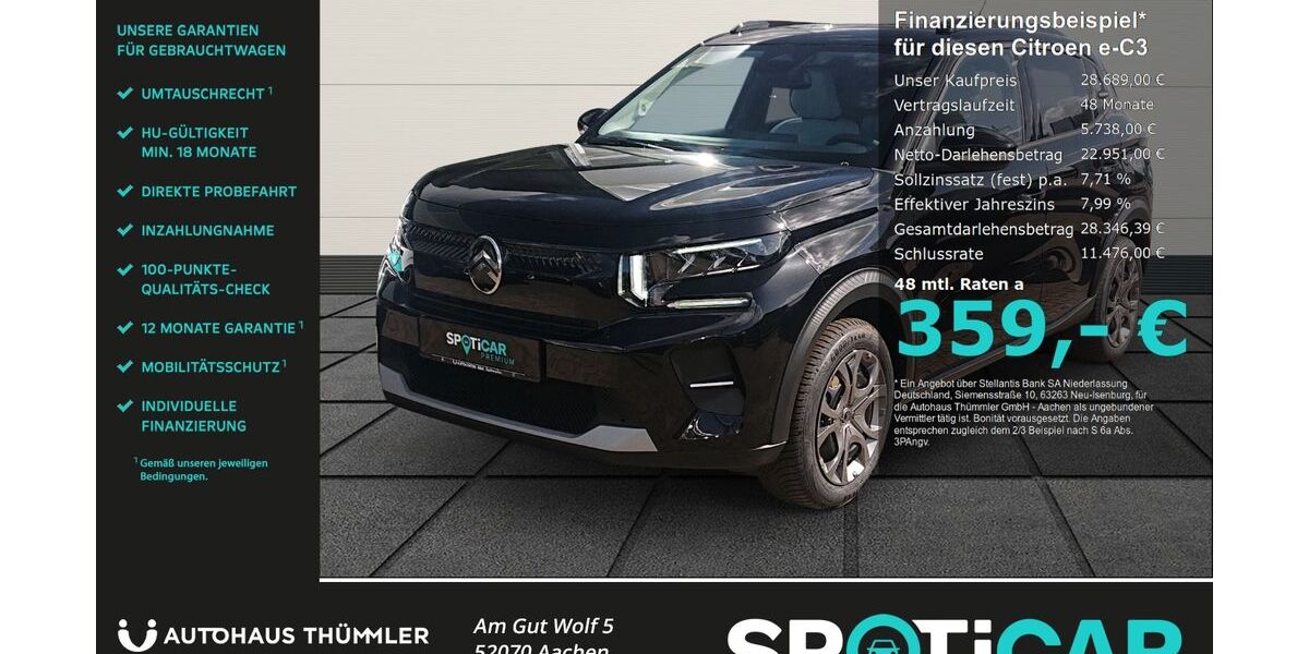 Citroen ë-C3 3.990 km 25.990 &euro; Aachen 52070
