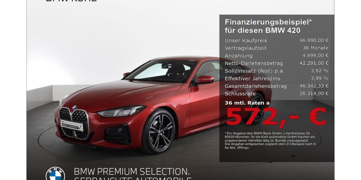 BMW 420 9.918 km 46.990 &euro; Aachen 52078