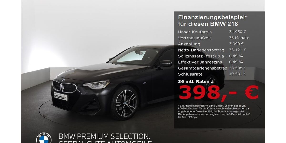 BMW 218 12.602 km 34.950 &euro; Aachen 52078