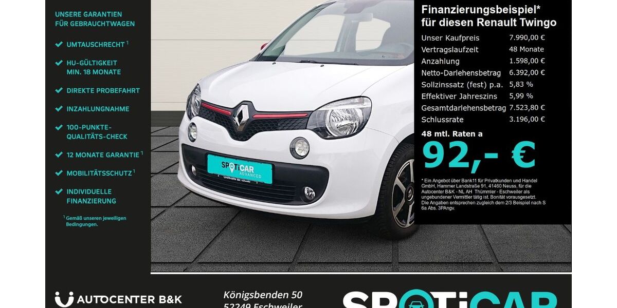 Renault Twingo 86.700 km 7.490 &euro; Eschweiler 52249