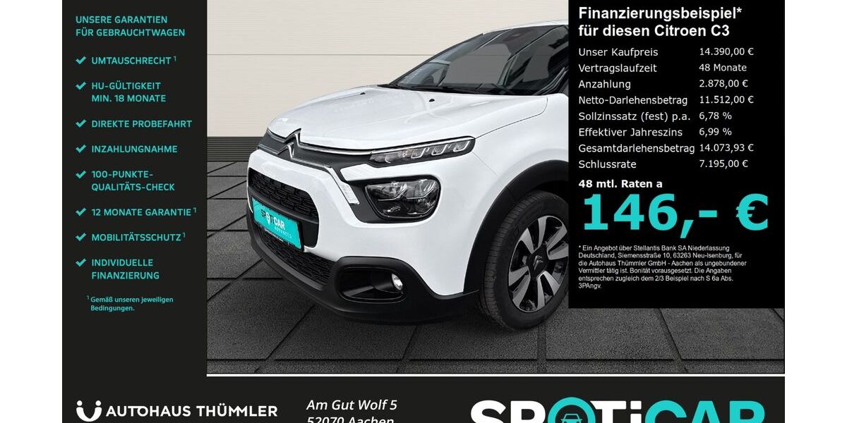 Citroen C3 27.630 km 13.990 &euro; Aachen 52070