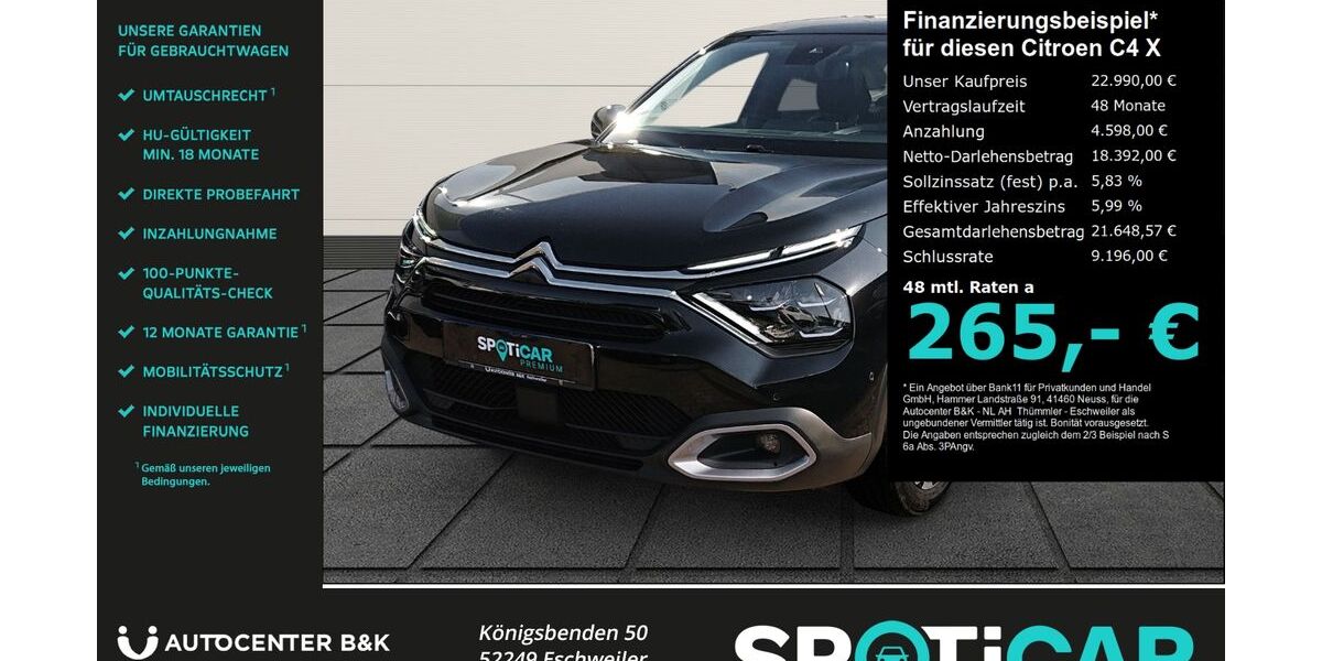Citroen C4 X 38.200 km 22.990 &euro; Eschweiler 52249