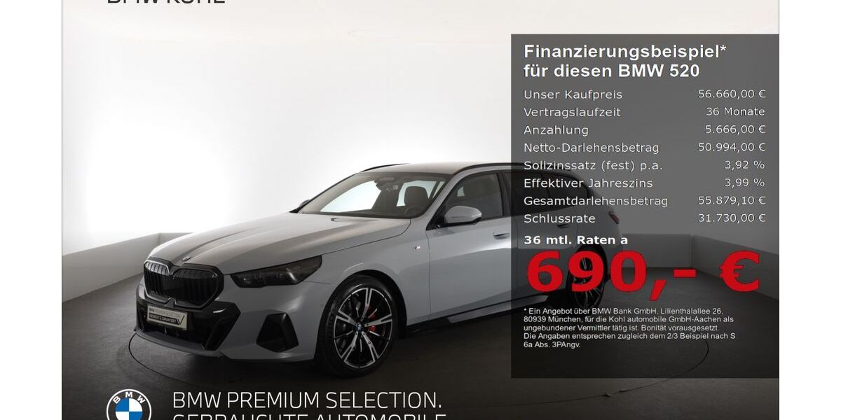 BMW 520 14.496 km 56.660 &euro; Aachen 52078