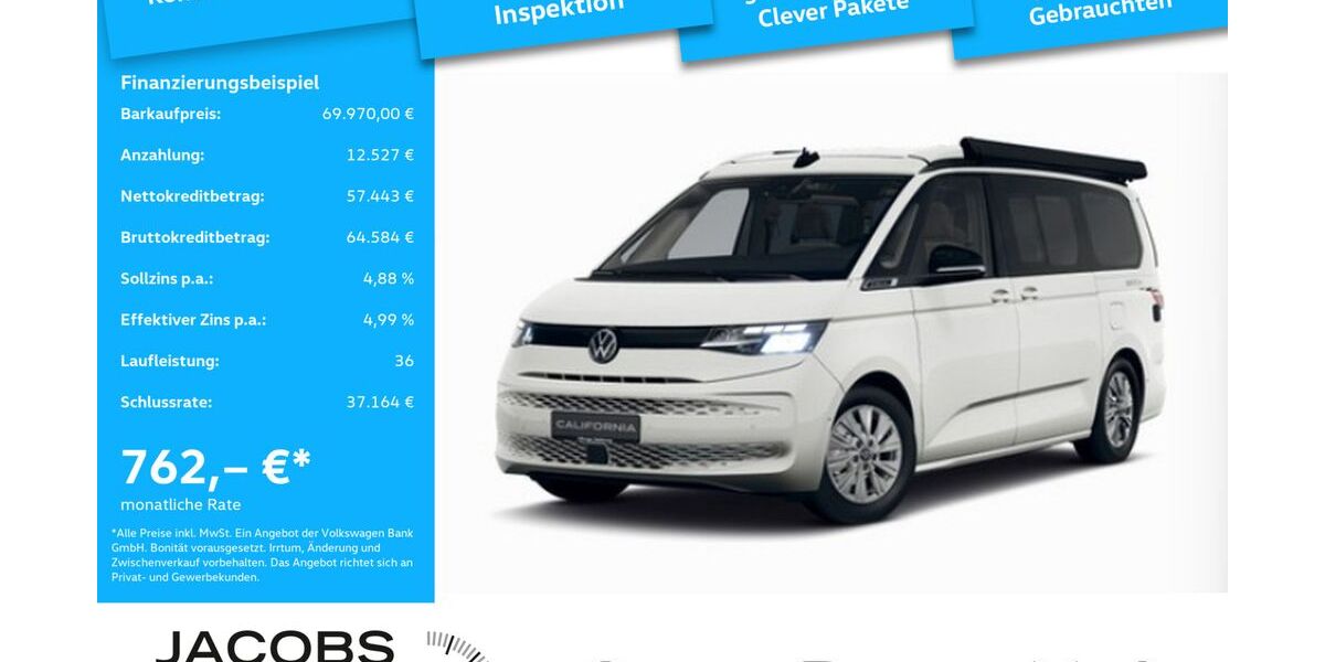 VW T7 California 18.999 km 66.970 &euro; Aachen 52078