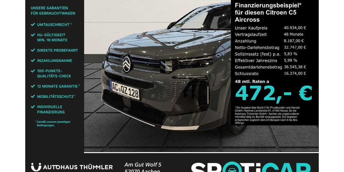 Citroen C5 Aircross 5.000 km 40.934 &euro; Aachen 52070