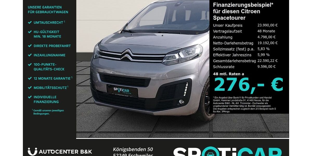 Citroen SpaceTourer 73.200 km 23.990 &euro; Eschweiler 52249