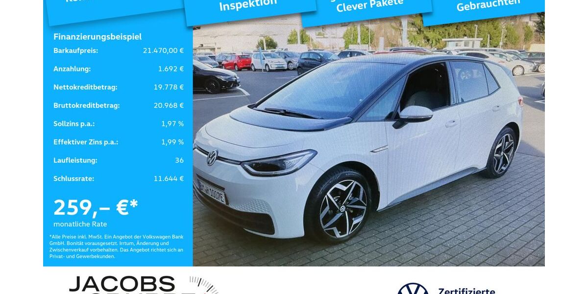 VW ID.3 37.566 km 21.370 &euro; Aachen 52078