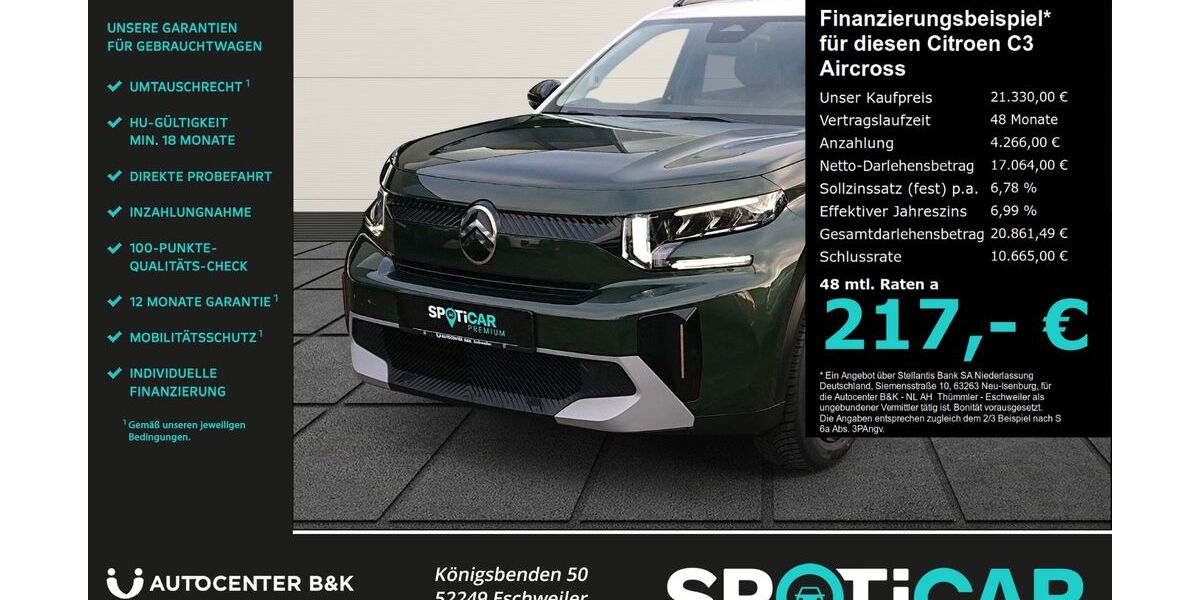 Citroen C3 Aircross 4.999 km 21.330 &euro; Eschweiler 52249