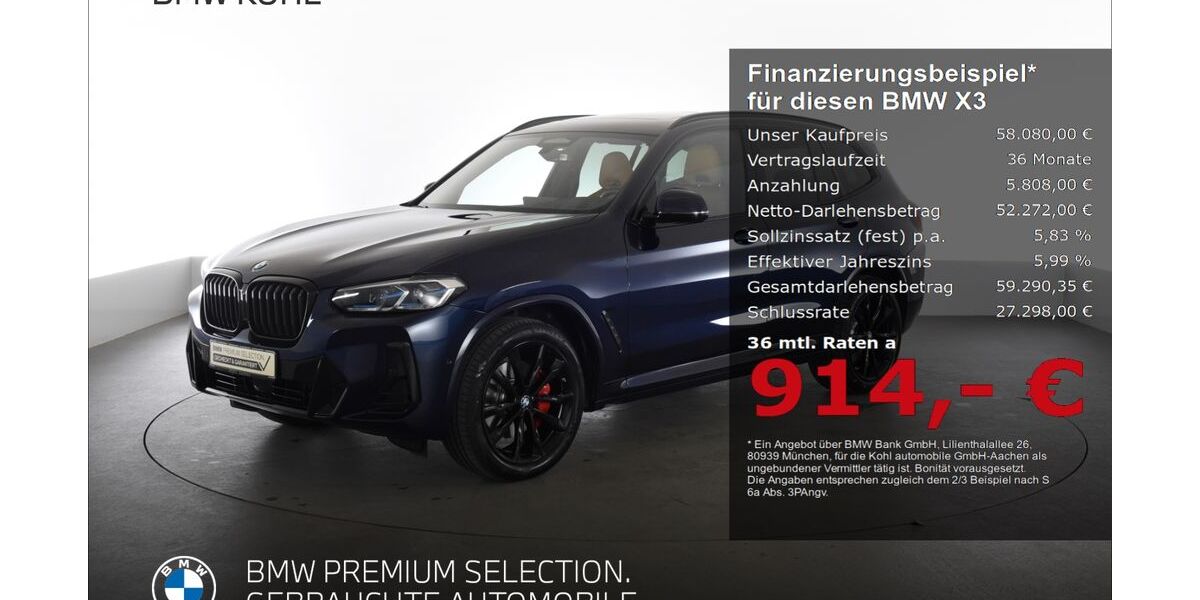 BMW X3 11.351 km 58.080 &euro; Aachen 52078