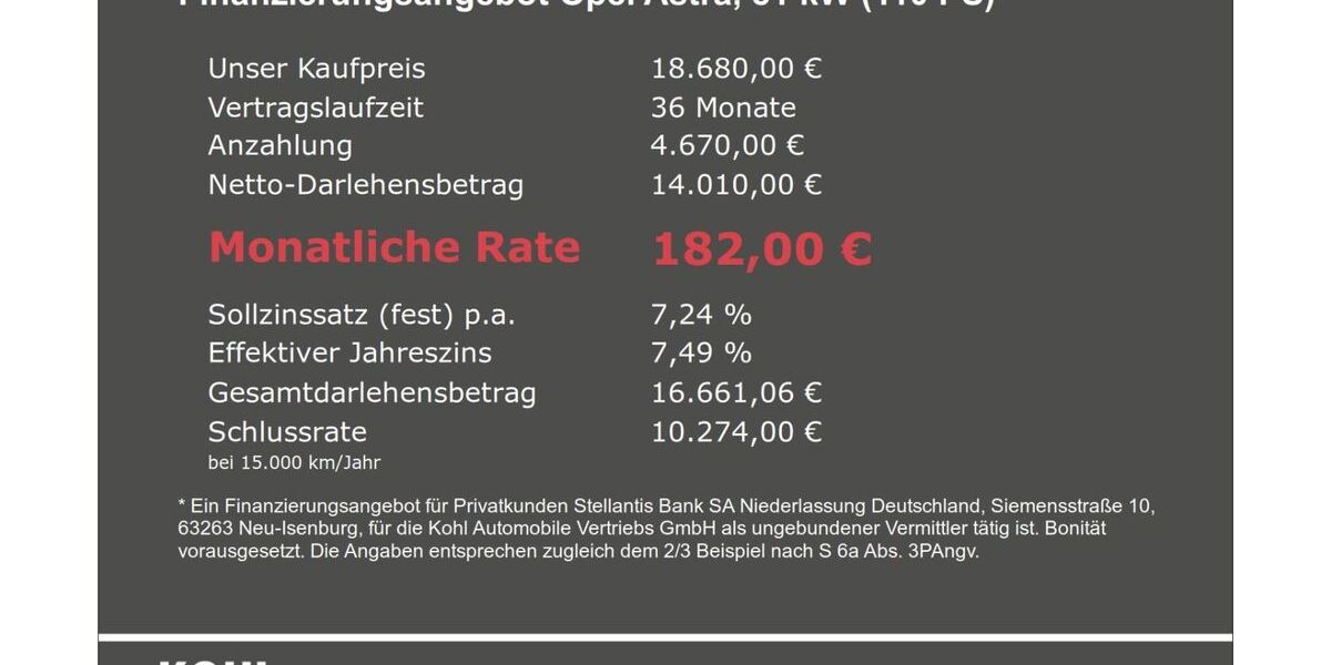 Opel Astra 19.600 km 18.680 &euro; Aachen 52078