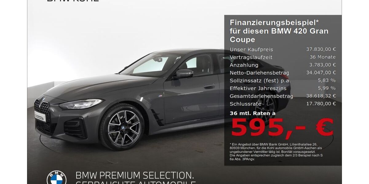 BMW 420 Gran Coupé 60.644 km 37.830 &euro; Aachen 52078