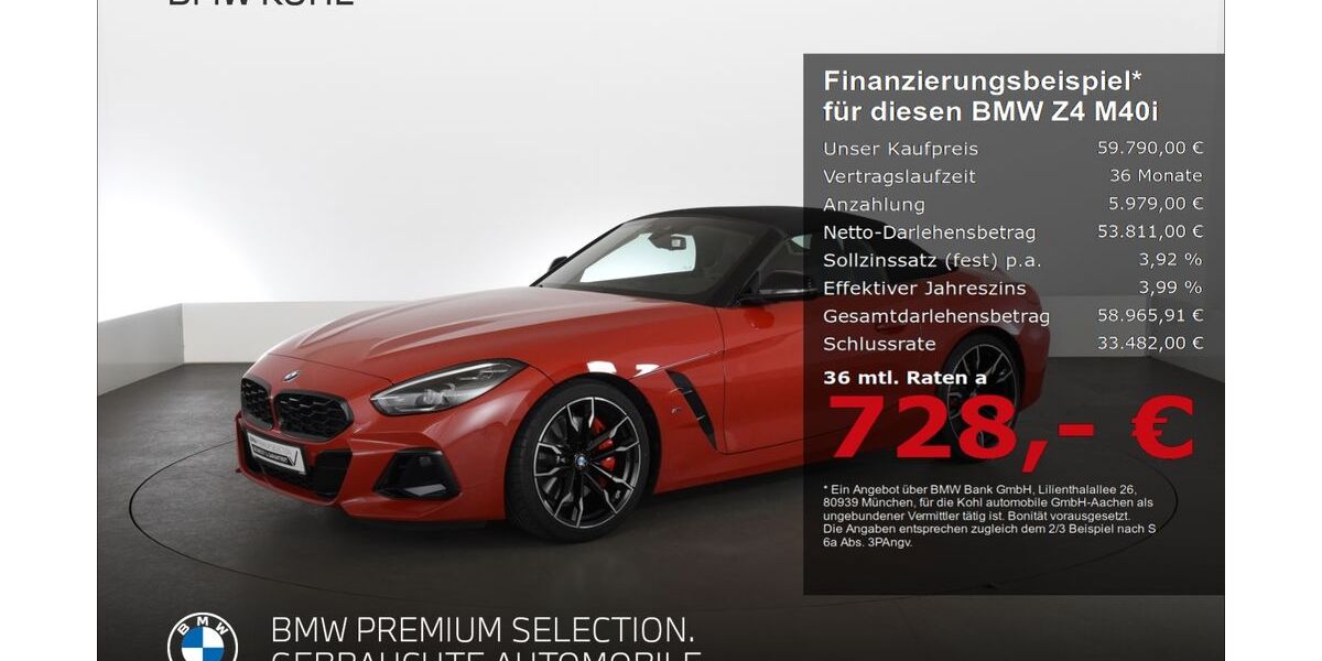 BMW Z4 M40 12.390 km 59.790 &euro; Aachen 52078