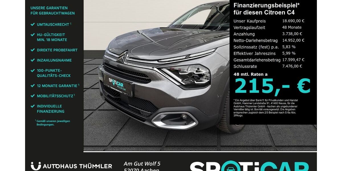 Citroen C4 19.630 km 18.390 &euro; Aachen 52070