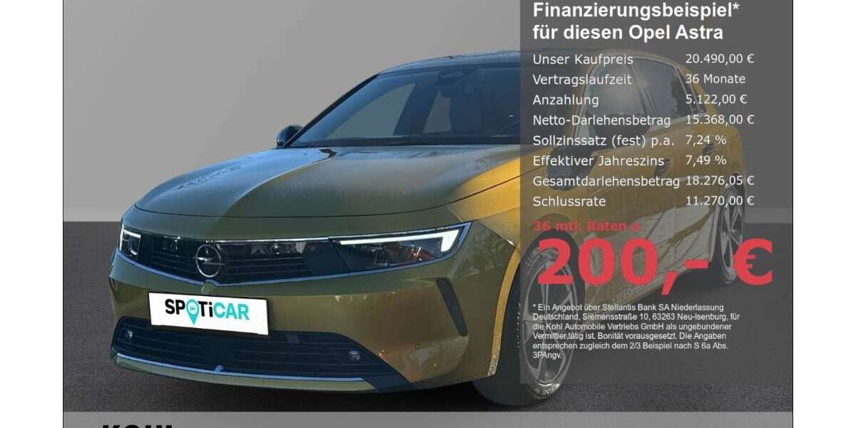 Opel Astra 32.500 km 20.490 &euro; Aachen 52078