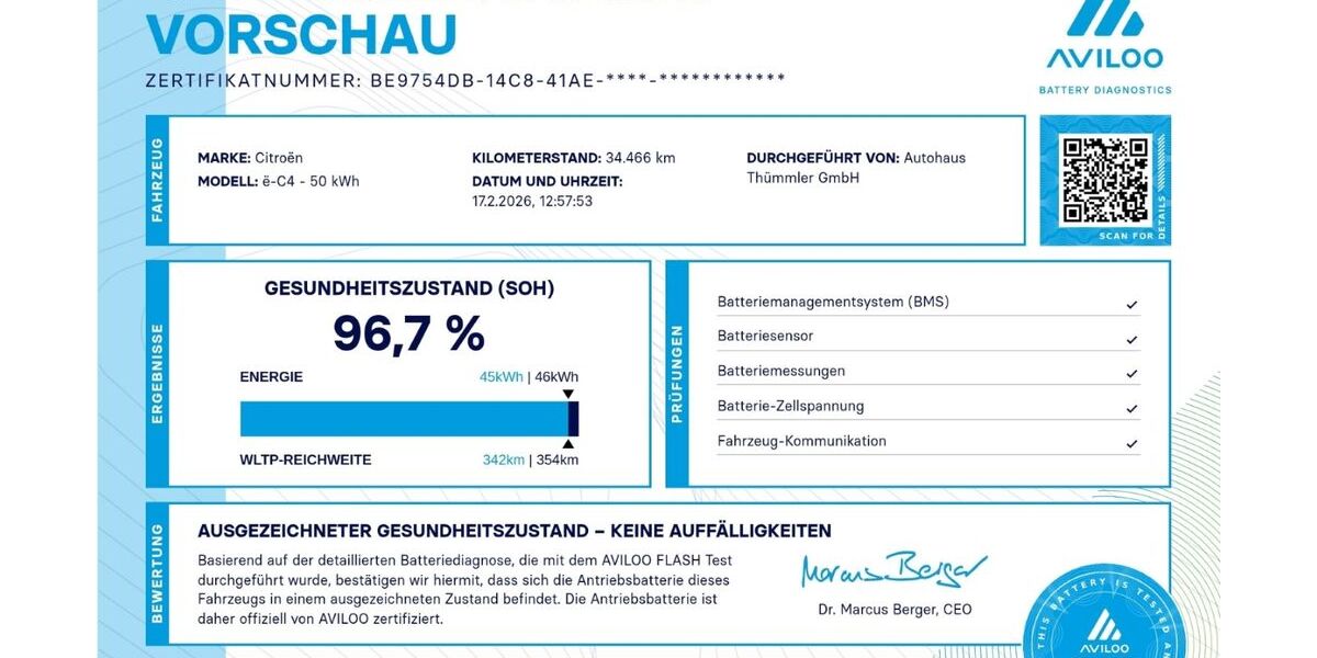 Citroen ë-C4 34.460 km 18.890 &euro; Aachen 52070