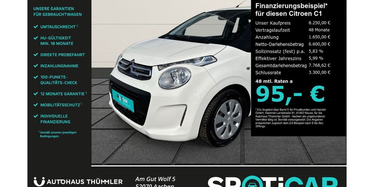 Citroen C1 28.473 km 7.999 &euro; Aachen 52070