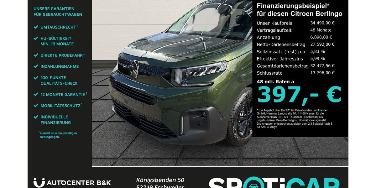 Citroen Berlingo 4.990 km 33.490 &euro; Eschweiler 52249